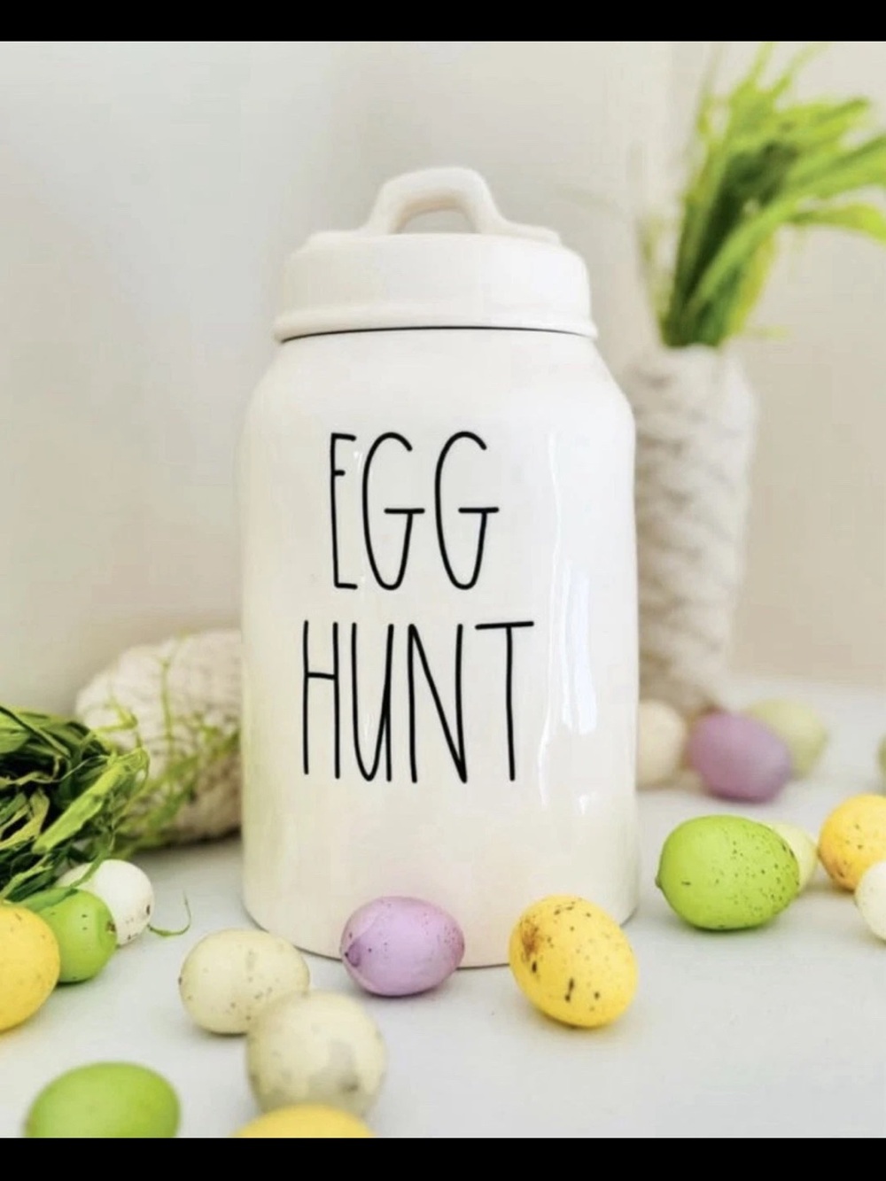 Rae Dunn Egg Hunt canister